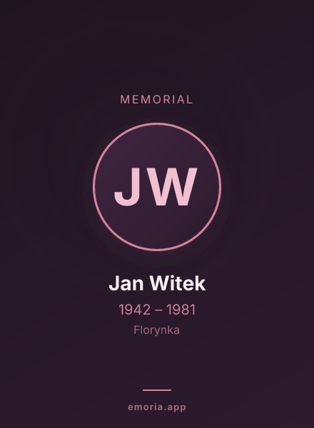 Memorial portrait of Jan Witek