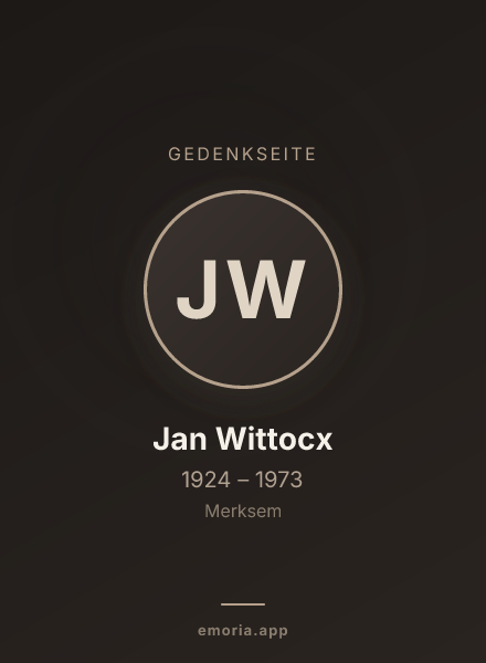 Gedenkportrait von Jan Wittocx