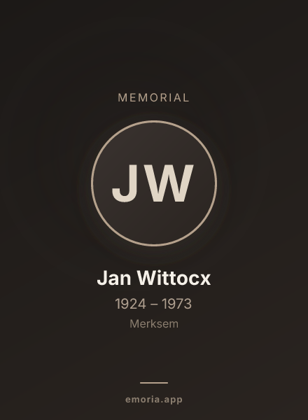Memorial portrait of Jan Wittocx