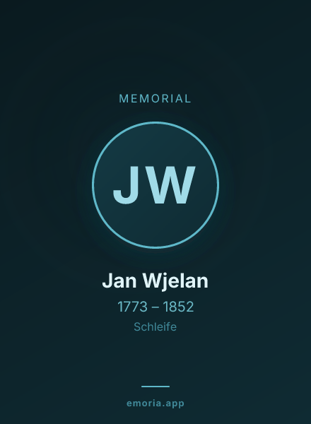 Memorial portrait of Jan Wjelan
