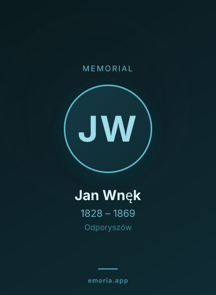 Memorial portrait of Jan Wnęk
