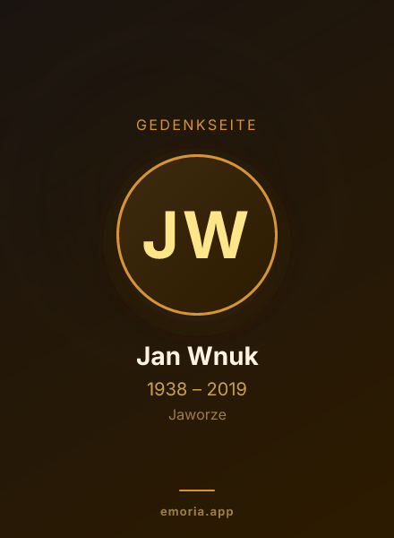 Gedenkportrait von Jan Wnuk