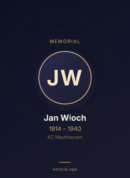 Memorial portrait of Jan Włoch