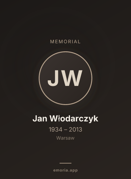 Memorial portrait of Jan Włodarczyk