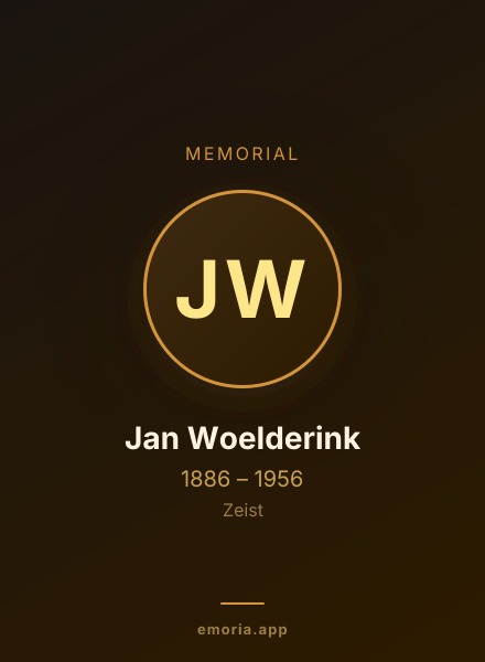 Memorial portrait of Jan Woelderink