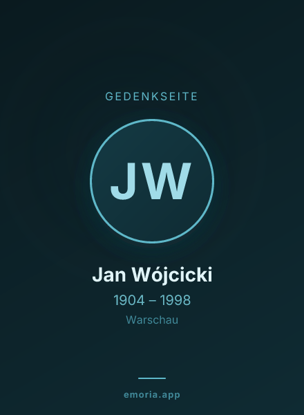 Gedenkportrait von Jan Wójcicki
