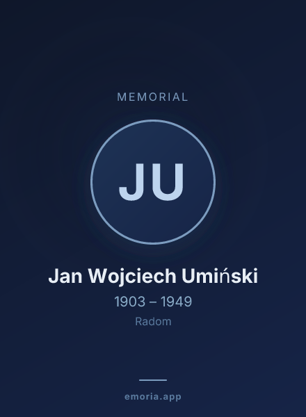 Memorial portrait of Jan Wojciech Umiński