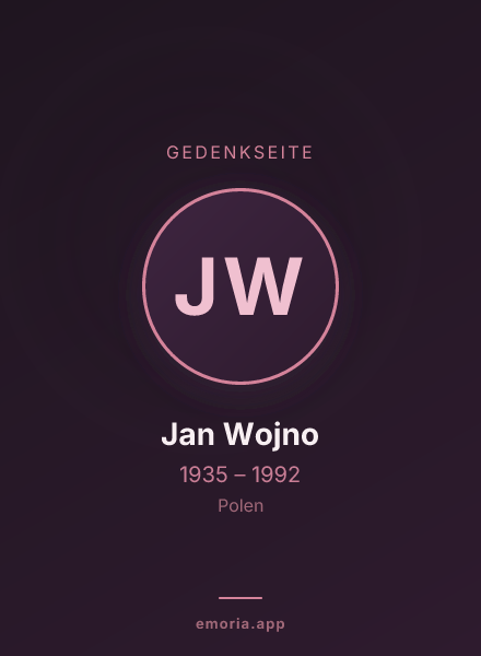 Gedenkportrait von Jan Wojno