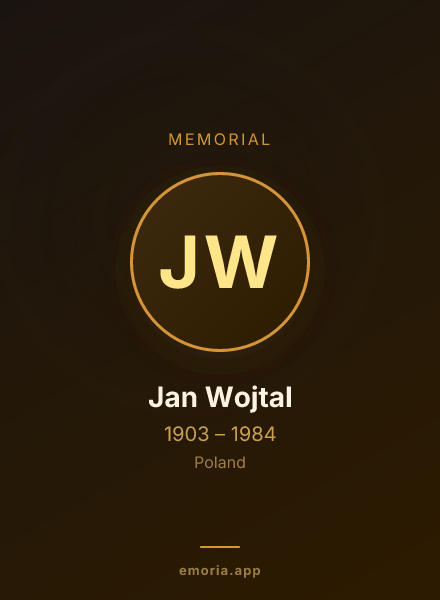 Memorial portrait of Jan Wojtal