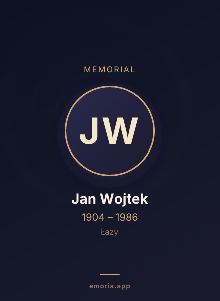 Memorial portrait of Jan Wojtek