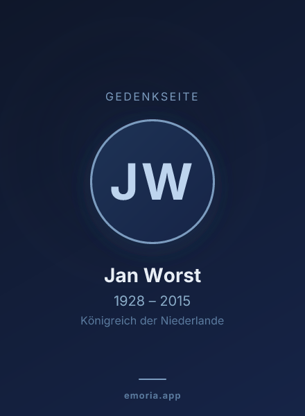 Gedenkportrait von Jan Worst