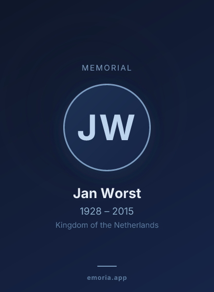 Memorial portrait of Jan Worst