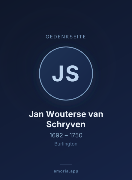 Gedenkportrait von Jan Wouterse van Schryven