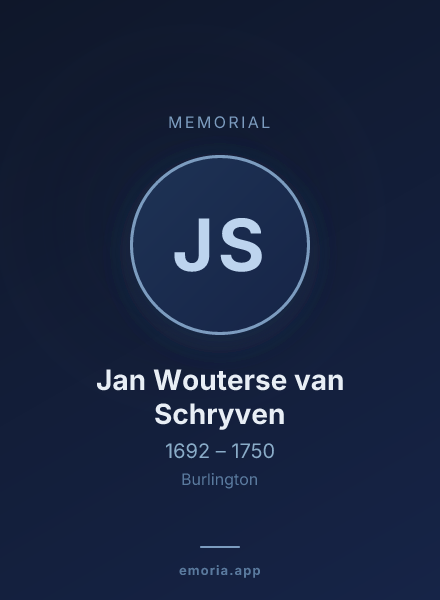 Memorial portrait of Jan Wouterse van Schryven