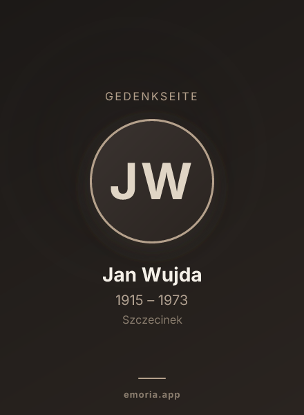 Gedenkportrait von Jan Wujda