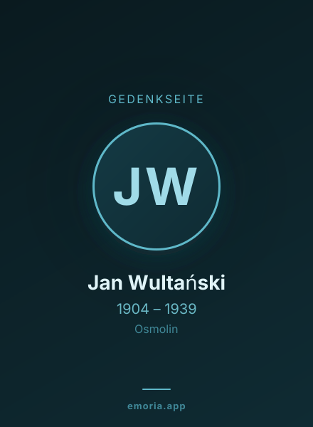 Gedenkportrait von Jan Wultański