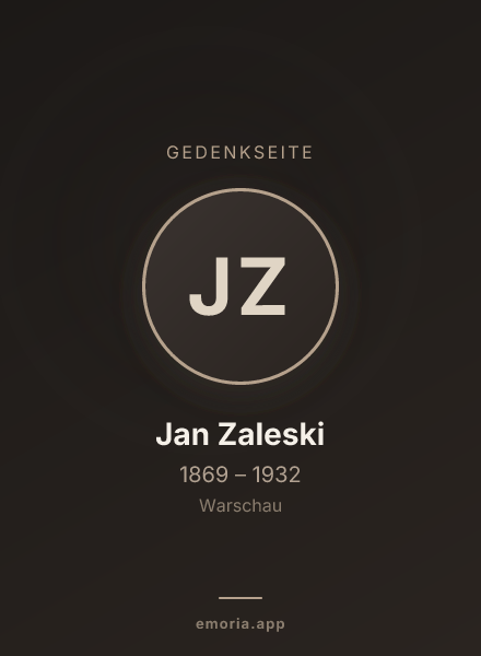 Gedenkportrait von Jan Zaleski
