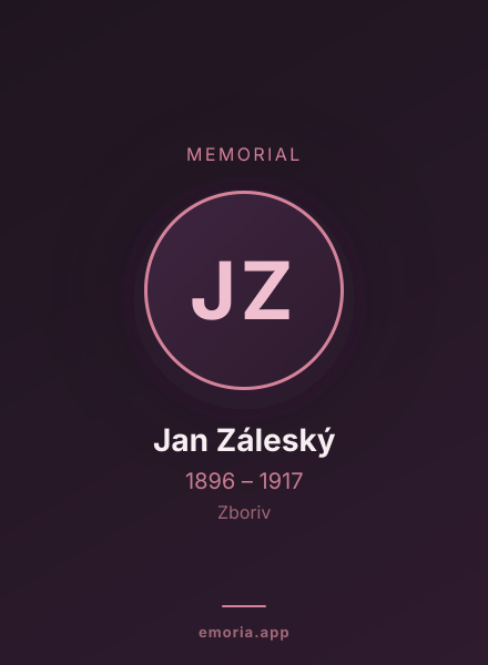 Memorial portrait of Jan Záleský
