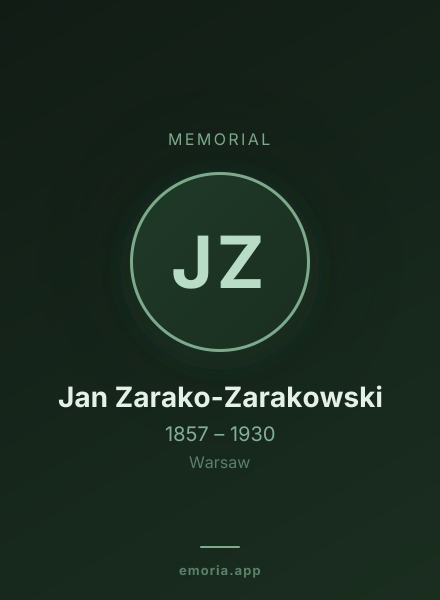 Memorial portrait of Jan Zarako-Zarakowski