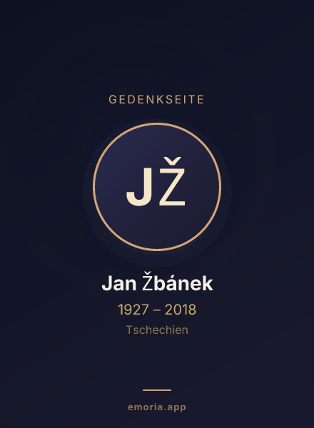 Gedenkportrait von Jan Žbánek