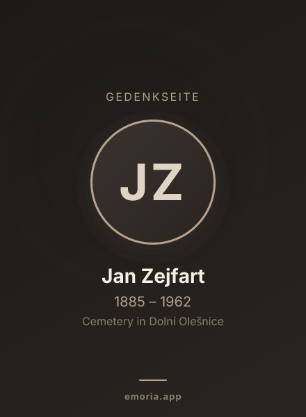 Gedenkportrait von Jan Zejfart