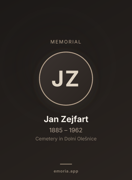 Memorial portrait of Jan Zejfart