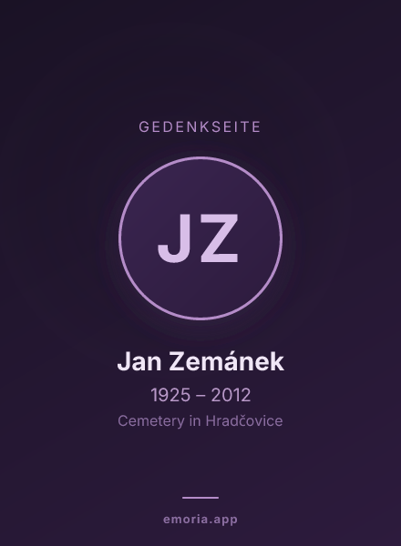 Gedenkportrait von Jan Zemánek