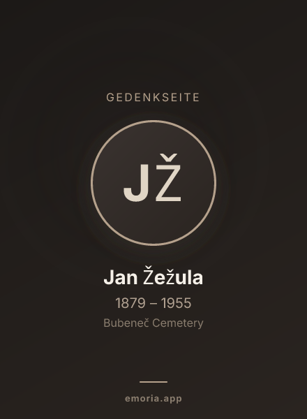 Gedenkportrait von Jan Žežula