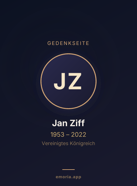 Gedenkportrait von Jan Ziff