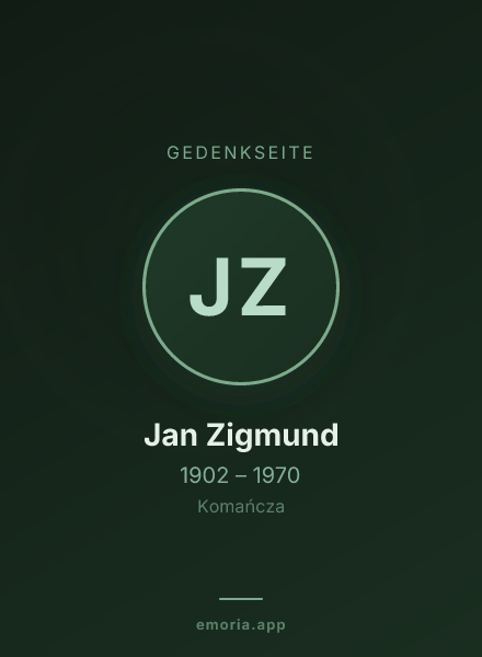 Gedenkportrait von Jan Zigmund