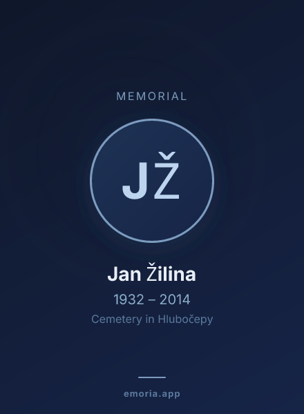 Memorial portrait of Jan Žilina