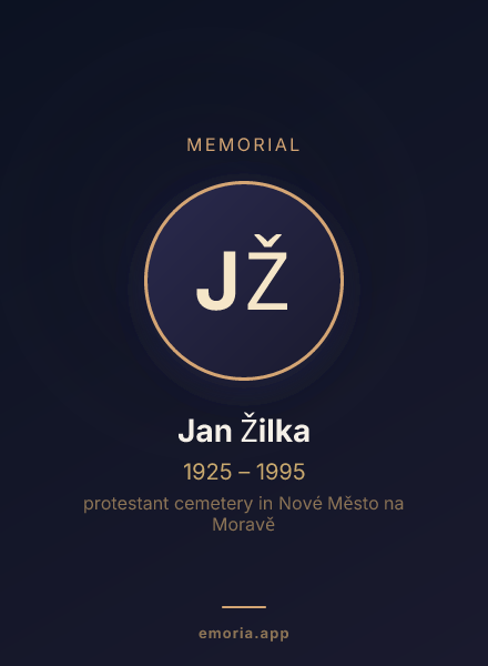 Memorial portrait of Jan Žilka