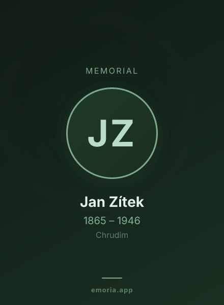 Memorial portrait of Jan Zítek