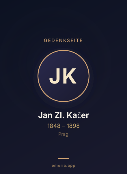 Gedenkportrait von Jan Zl. Kačer