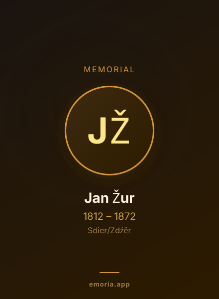Memorial portrait of Jan Žur