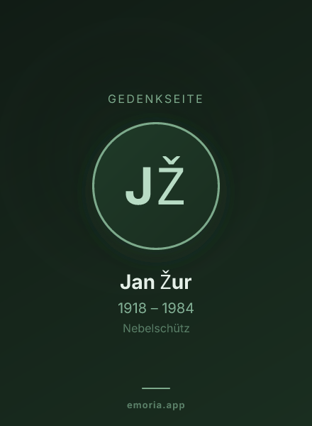 Gedenkportrait von Jan Žur