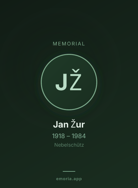 Memorial portrait of Jan Žur