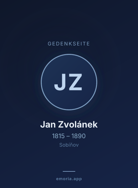 Gedenkportrait von Jan Zvolánek