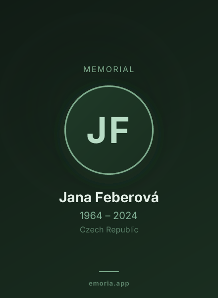 Memorial portrait of Jana Feberová
