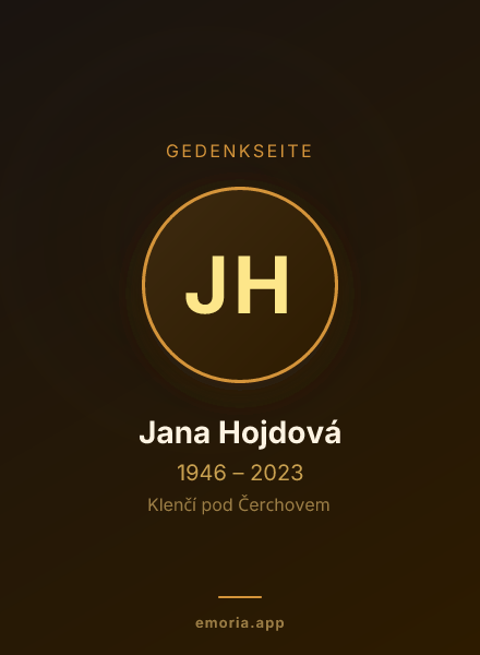 Gedenkportrait von Jana Hojdová