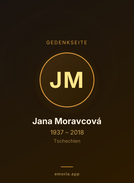 Gedenkportrait von Jana Moravcová