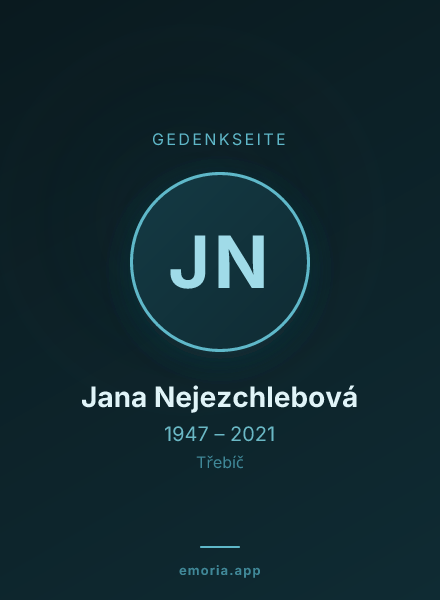 Gedenkportrait von Jana Nejezchlebová