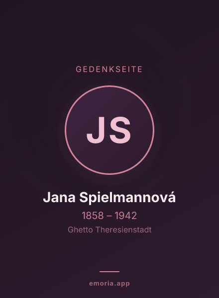 Gedenkportrait von Jana Spielmannová