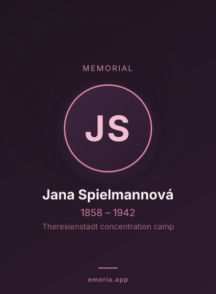 Memorial portrait of Jana Spielmannová