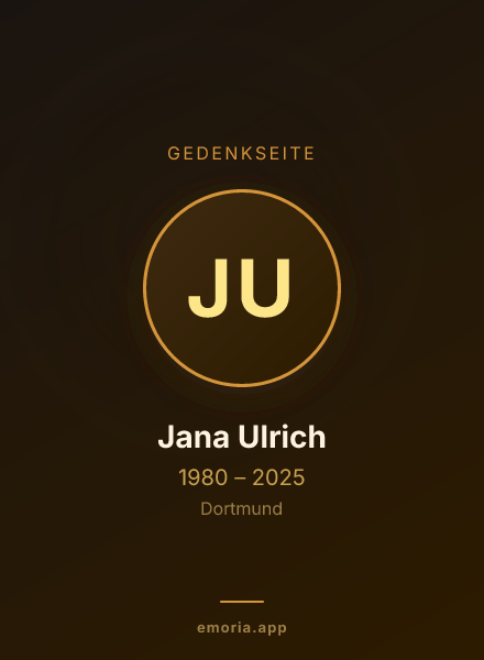 Gedenkportrait von Jana Ulrich