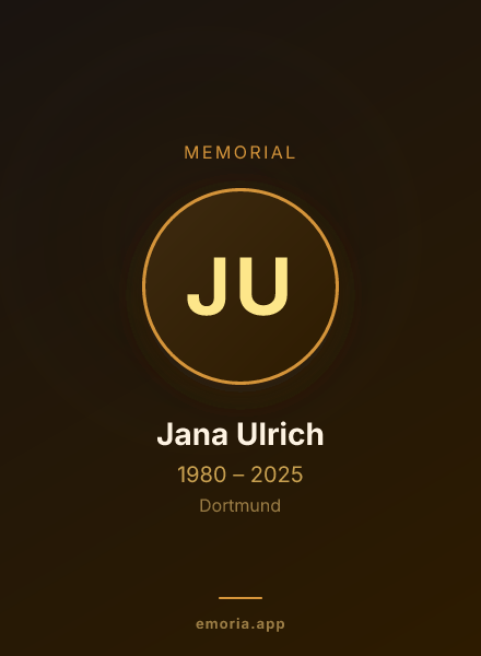 Memorial portrait of Jana Ulrich