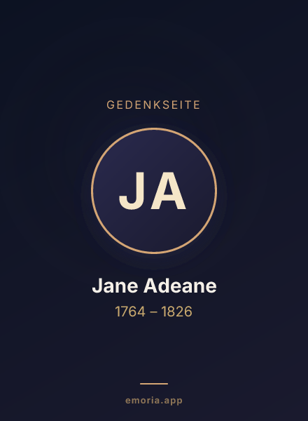 Gedenkportrait von Jane Adeane