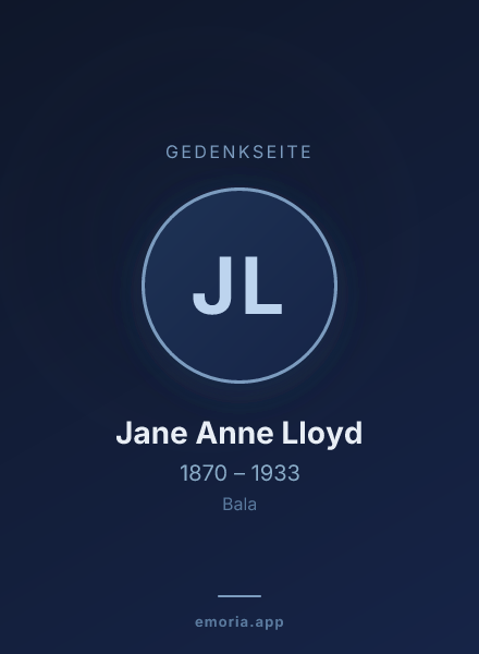Gedenkportrait von Jane Anne Lloyd