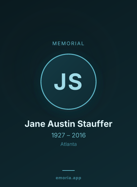 Memorial portrait of Jane Austin Stauffer