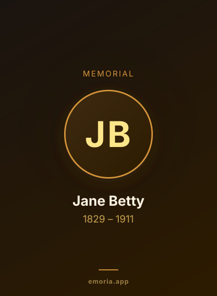 Memorial portrait of Jane Betty